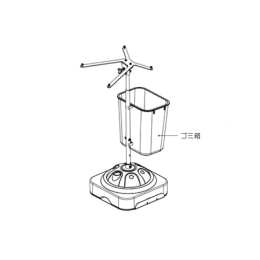 【販売終了】タッチレス ディスペンサー 用スタンド(ゴミ箱付き)  3500-9