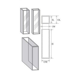 石英セル 標準 二面 IL3×IW10×H45