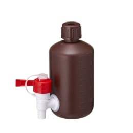 瑞穂化成工業 細口びん 茶色 コック付 1L 0300BR