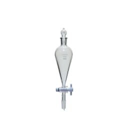 Fine透明共通摺合分液ロート 100mL 球栓15/25 下部19/38 PTFEコック付