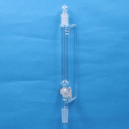 Fine共通摺合せ円筒分液ロート 100mL 側管付 球栓15/25下部19/38 目盛なし ガラスコック付
