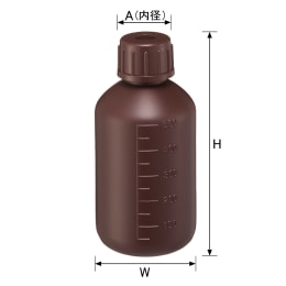 瑞穂化成工業 細口びん　250mL　茶褐色 0114BR