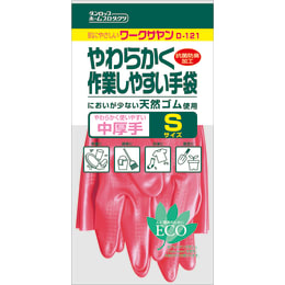 ワークサヤン中厚手 手袋 S ピンク 1双