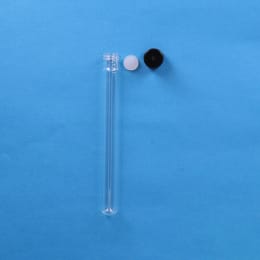 ねじ口試験管 ST-16.5L 20mL 黒キャップ シリコンパッキン付 50入 119280
