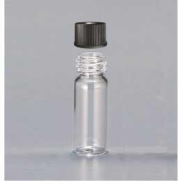 1.5mL透明バイアル 黒キャップ 8-425 100本