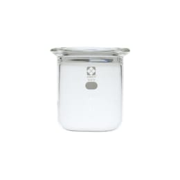 セパラブルフラスコ 円筒形 平底 溝付 バンド式 500mL φ85