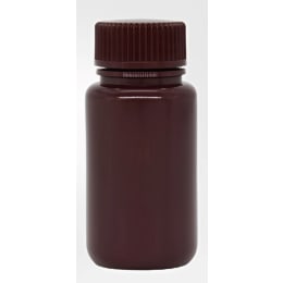 広口試薬ボトル HDPE製 褐色 60mL 10本