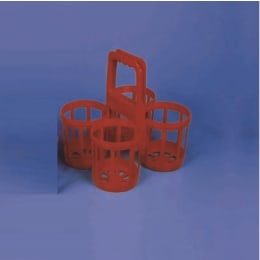 ボトルキャリアー HDPE 赤 2L用 396 4本立