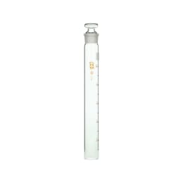 共通摺合せ共栓比色管 シルバーステン目盛 ガラス平栓付 100mL 30×250 10本 008480-101A