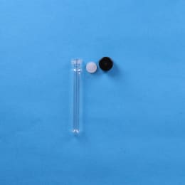 ねじ口試験管 ST-16.5S 10mL 黒キャップ シリコンパッキン付 100入 119285