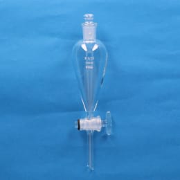 Fine共通摺合 分液ロート 100mL 平栓15/25 スキーブ型 ガラスコック付