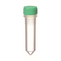Oリングレススクリューキャップチューブ 2.0mL コニカル型 滅菌 緑 500入
