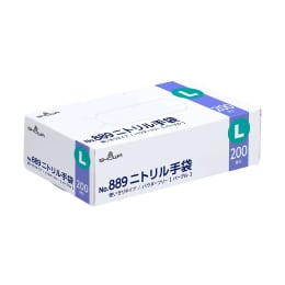 ニトリル手袋 889 L パープル 200入