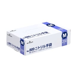ニトリル手袋 889 M パープル 200入