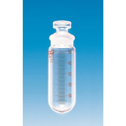 Fine共通摺合共栓丸底沈でん管 50mL 透明 目盛付 φ35×H96 栓24/15.5 10入