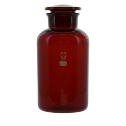 試薬びん 広口 茶褐色 3L 共通摺合75/45 017060-3000