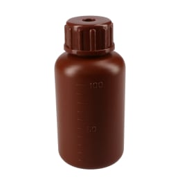 細口瓶 PE製 茶褐色 100mL