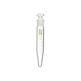 柴田科学 共栓遠心沈殿管 円錐形 ガラス平栓付 10mL 目盛付 10本 010280-13107A