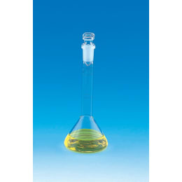 【販売終了】メスフラスコ 台形 透明 50mL クラスA