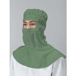 マスク一体型フードcleanroom用 FD417Cdarkgreen free