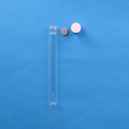 日電理化硝子 ねじ口試験管 ST-16.5L 20mL メラミン樹脂白キャップ ブチルゴムパッキン 組合せセット 50組 119185