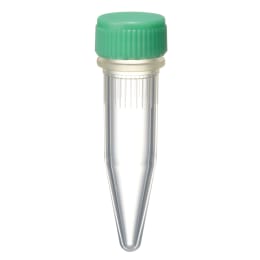 Oリングレス スクリューキャップチューブ 1.5mL コニカル型 緑 500本入