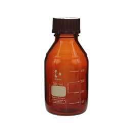 ねじ口びん(メジュームびん) 茶褐色 赤キャップ付 500mL 017210-5001A