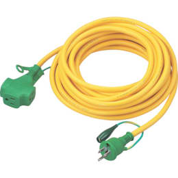 トリプルポッキン延長コード 黄 TPVS-10E