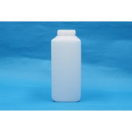 角型びん 広口 白 PE製 1L