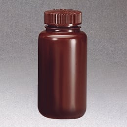 広口褐色試薬瓶 HDPE 250mL 12入