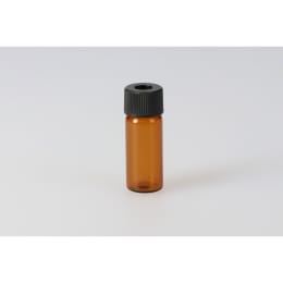 シリンジバイアル 茶色 SY-09 3.0mL穴あき黒キャップ フッ素PTFE/ニトリルパッキン付 100組 255024