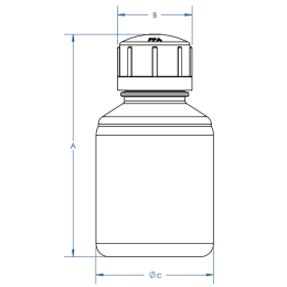 ハイグレードPFAボトル 250mL F-1408-003