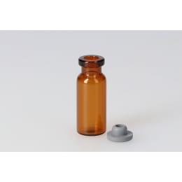 バイアル瓶 茶色 V-3A 3mL 液状用ブチルゴム栓付 100組 208123