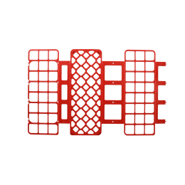 水中試験管立 PP 赤 568-10 φ30用×24本立