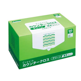 日本製紙クレシア カウンタークロス 薄手タイプ グリーン 65412 100枚×6箱