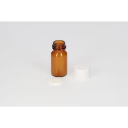日電理化硝子 ねじ口瓶 S-09A 2mL 茶色 メラミンキャップ ソフトロンP.P貼りパッキングセット 100組 250114