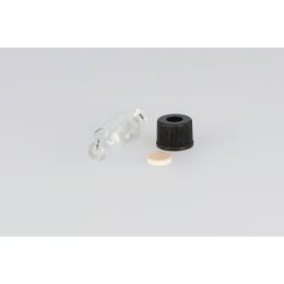 ミニバイアル MV-07 1mL 穴あき黒キャップ フッ素PTFE/ニトリルパッキン付 20組 203310