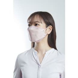 口元空間広々マスク 不織布4層 ピンク 20枚入