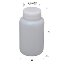 瑞穂化成工業 Mボトル広口びん　250mL 0804