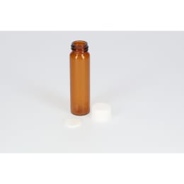 ねじ口瓶 茶色 S-5 12mL PPキャップ ソフトロンPP貼りパッキン付 100組 250019