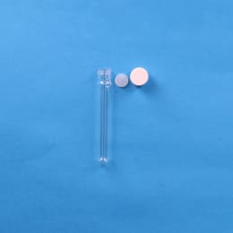 日電理化硝子 ねじ口試験管 ST-16.5S 10mL メラミン樹脂白キャップ シリコンパッキン 組合せセット 100組 119225
