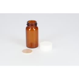ねじ口瓶 茶色 SV-20 20mL PP白キャップ フッ素PTFE/ニトリルパッキン 組合せ 50組 250649