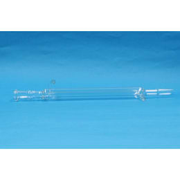 Fine透明共通摺合リービッヒ冷却器 筒長200mm 上部雌15/25 下部雄15/25