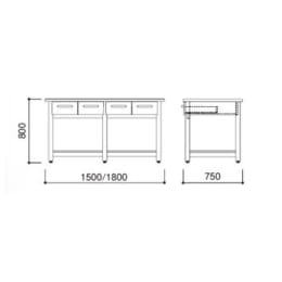 木製作業台 L76JWG-MAU6