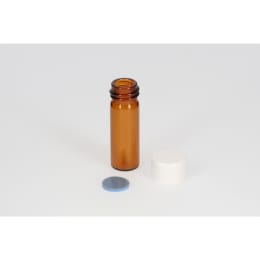 日電理化硝子 ねじ口瓶 S-08 2mL 茶色 メラミンキャップ フッ素PTFE/シリコンパッキングセット 100組 250213