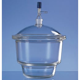 上口デシケーター コック付 硝子製 150mm