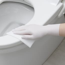 手が荒れにくい やさしいニトリル手袋 白 M 50枚