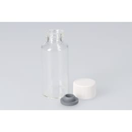 日電理化硝子 バキュームバイアル SVF-30 30mL 無色 メラミンキャップ 液状用ブチルゴム栓セット 50組 203256