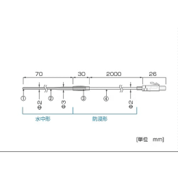 エスペックミック ステンレス保護管付温度センサ RTH-3030 2.0m