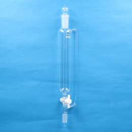 Fine共通摺合円筒分液ロート 200mL 側管付 球栓19/38下部15/25 目盛なし PTFEコック付